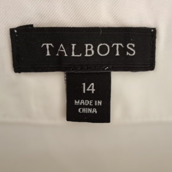 'Talbots' Short Sleeve Blouse Size 14 100%Silk EUC - Picture 2 of 15